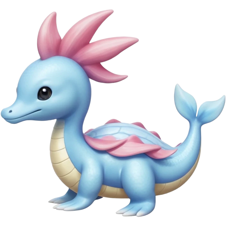 Shiny soft pastel glossy realistic cute beautiful gorgeous pretty Mezprit-Primarina-Milotic-Lapras-Palkia-Pokémon, full body emoji