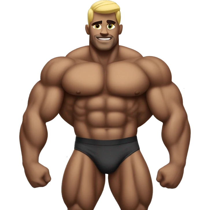 bodybuilder possing emoji