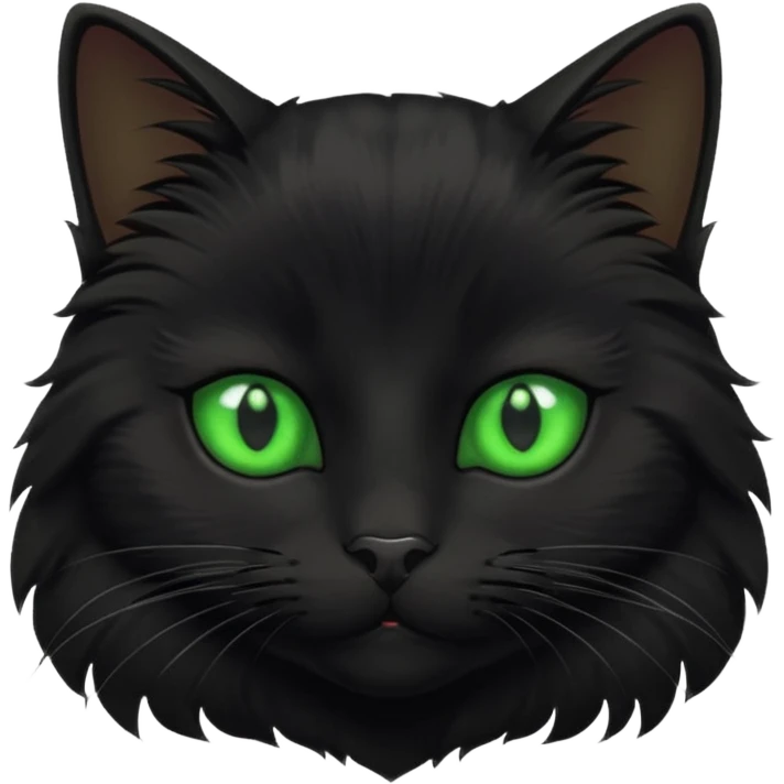 Tete de chat noir  emoji