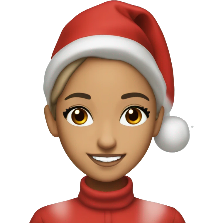 ariana grande en trineo de santa emoji