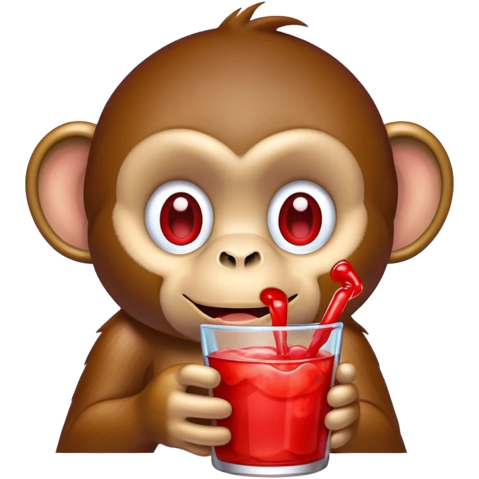 Monkey with kool aid emoji