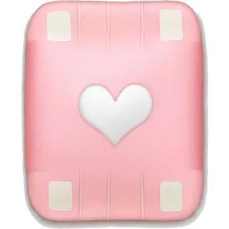 light pink bandaid with heart emoji
