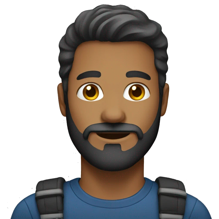 male portrait with beard emoji