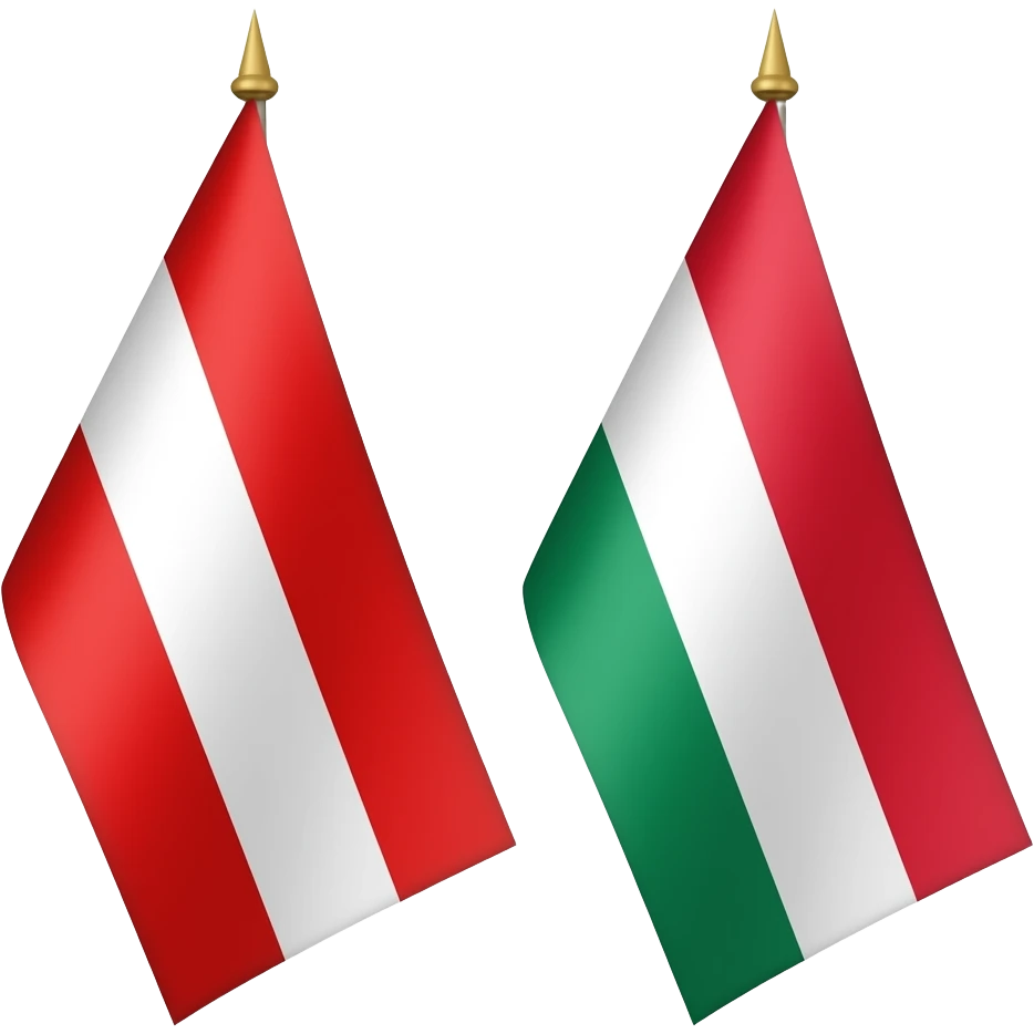 Flag of Austria and Hungary side by side emoji