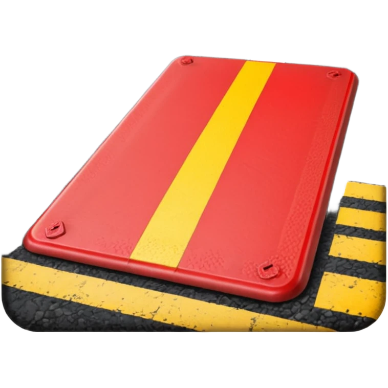 quebra mola vermelho na rua emoji