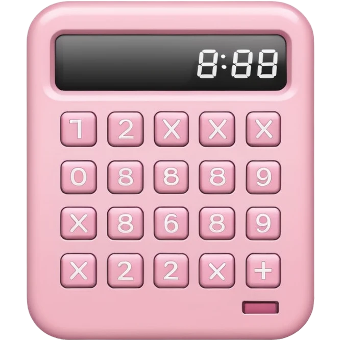 Pale Pink tax Calculator emoji