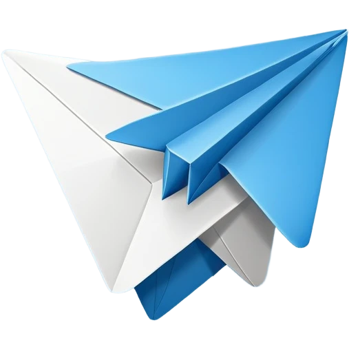 Telegram app logo with paper airplane icon emoji