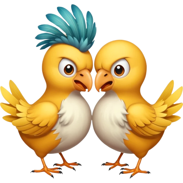 Bird fight emoji