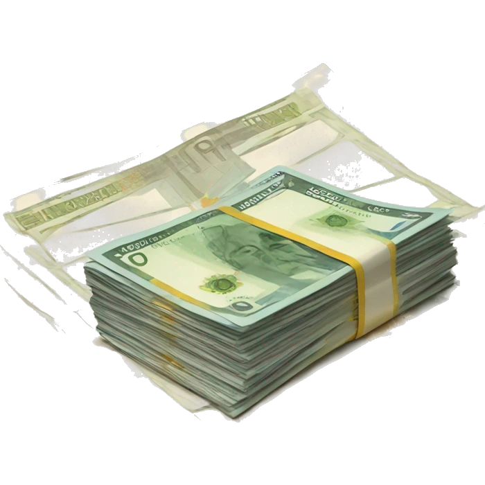 legal document, with stack of euro banknotes on top of it emoji