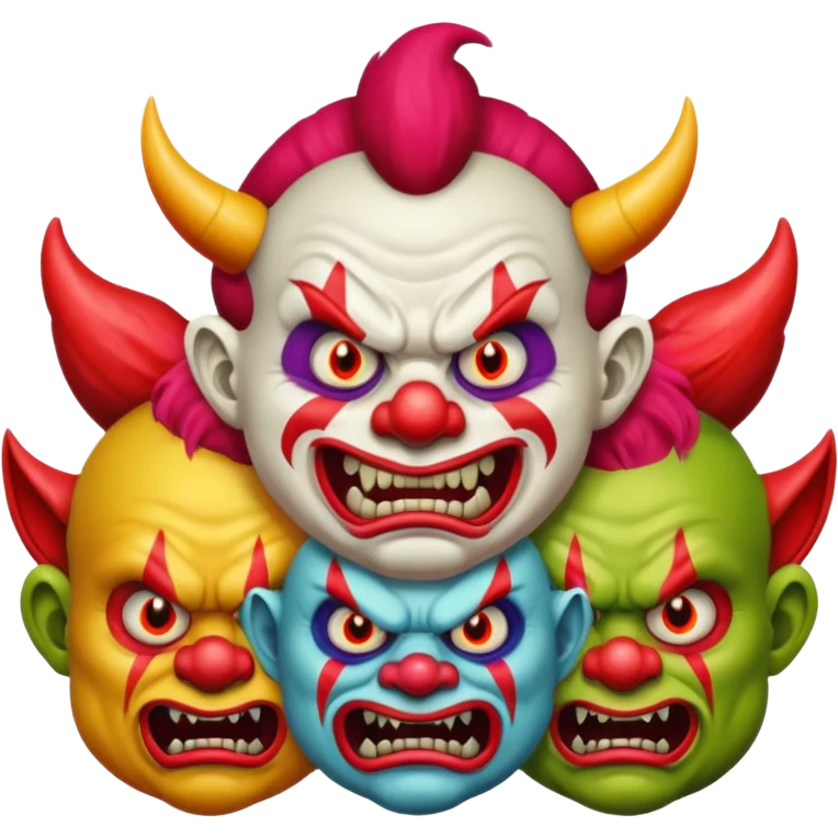 These three emojis in one 🤡👺👹 emoji
