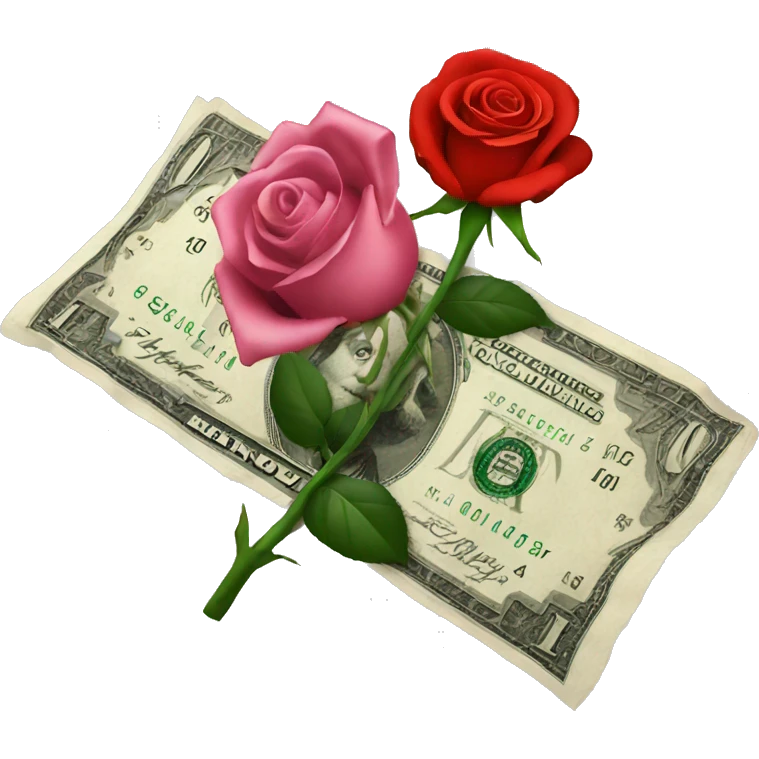 money and rose  emoji