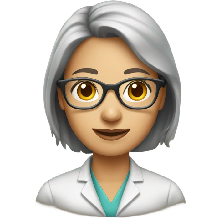 A biologist woman with glasses  emoji