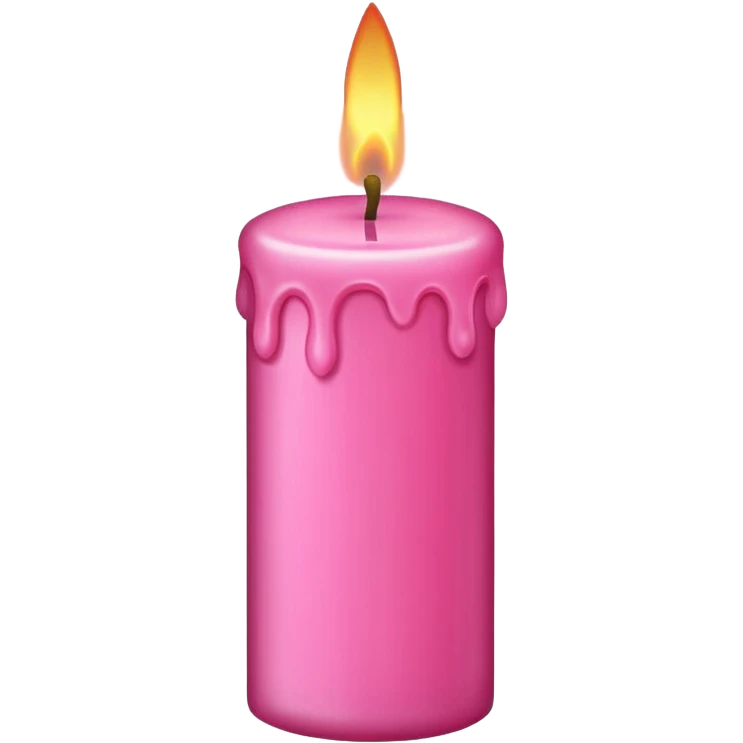 Pink candle emoji