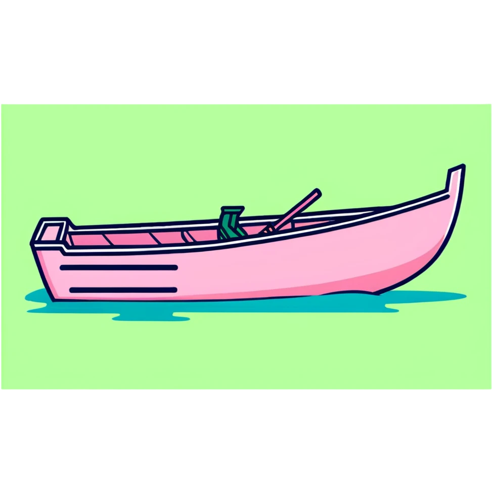 pink rowing boat emoji