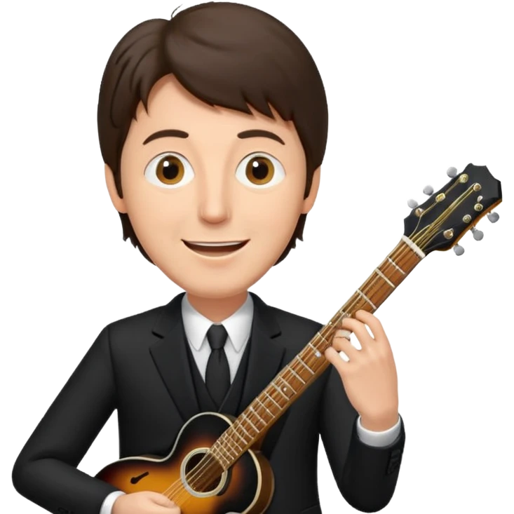Paul McCartney playing guitar black suit emoji