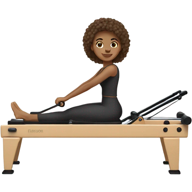 Light brown skin Mujer pilates reformer emoji
