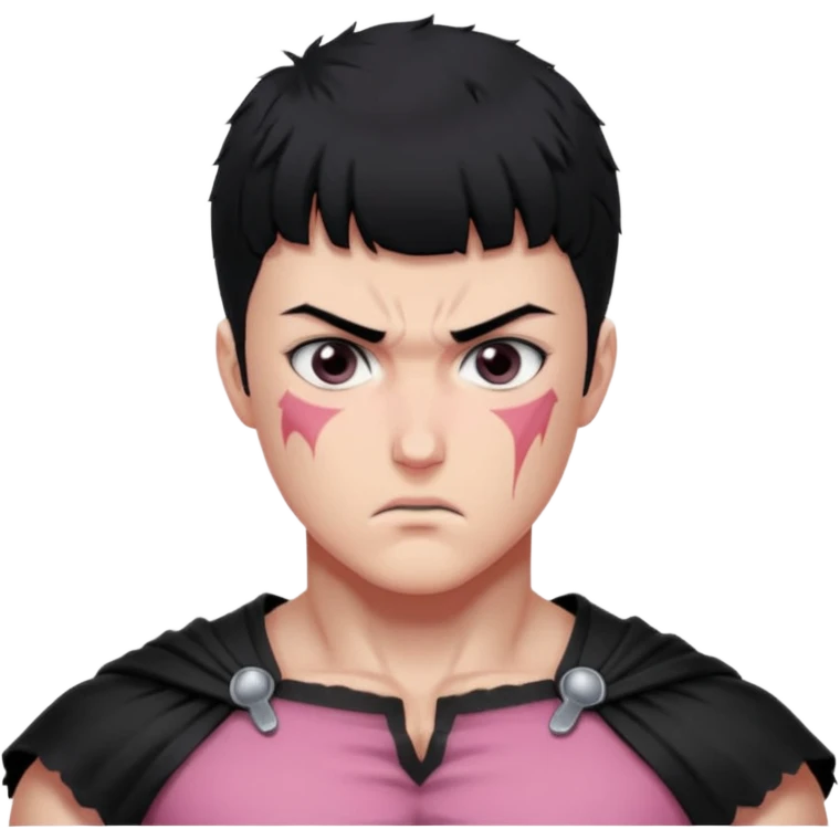 Guts from berserk, pink thin scar over nose emoji