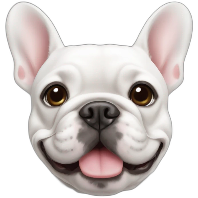 French bulldog in white emoji
