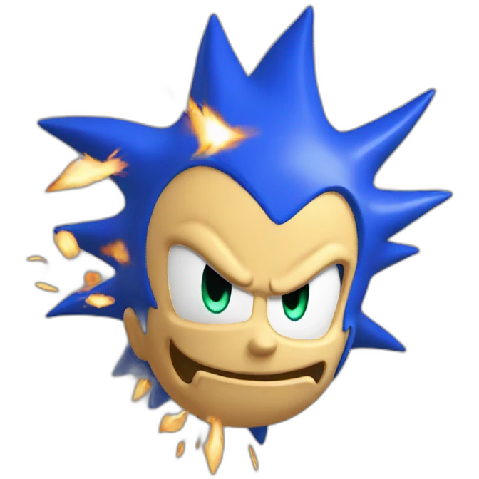 exploding head sonic emoji