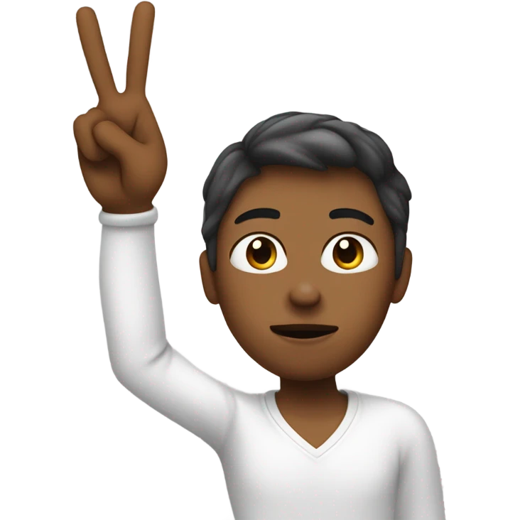 Kissy face with peace sign emoji