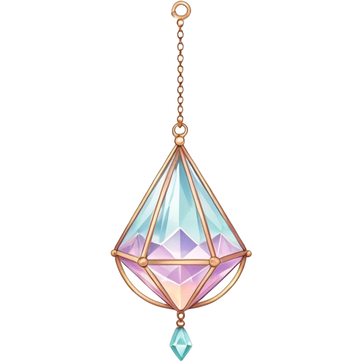 Pastel warm-colored romantic lush beautiful pretty hanging crystal-catcher aesthetic emoji