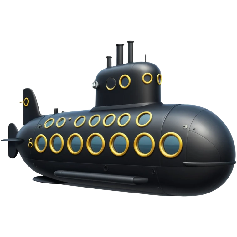 can you generate an emoji of a black submarine with two portholes? emoji