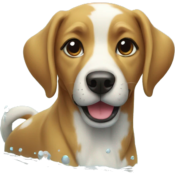 Dog in water emoji