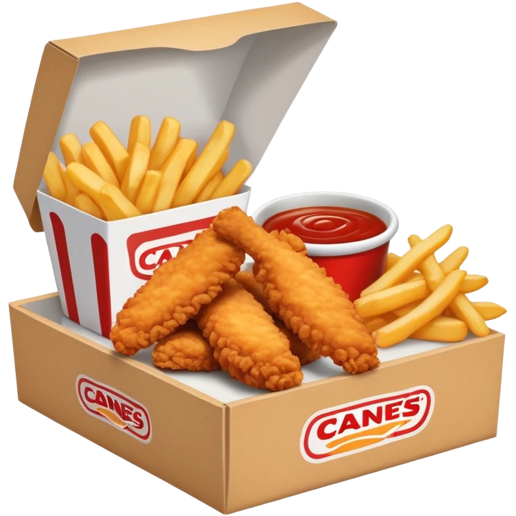 Raising Canes chicken fingers box meal emoji