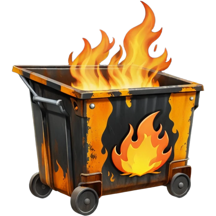 Dumpster fire emoji