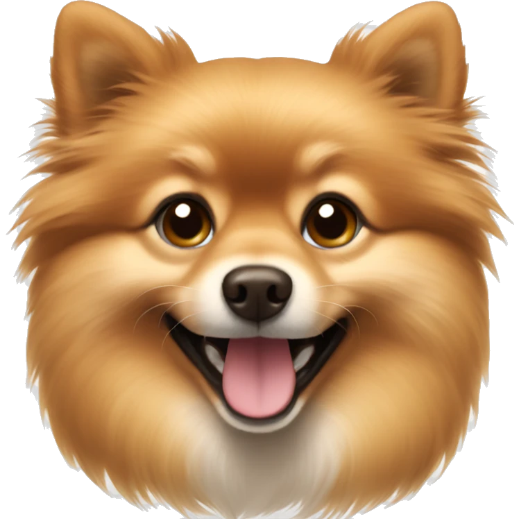 Light brown Pomeranian smiling emoji
