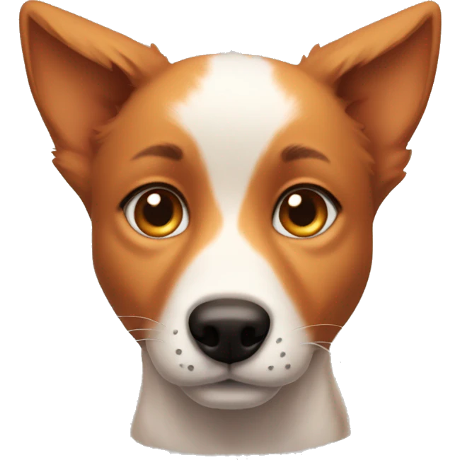 Fox dog puppy with freckles emoji
