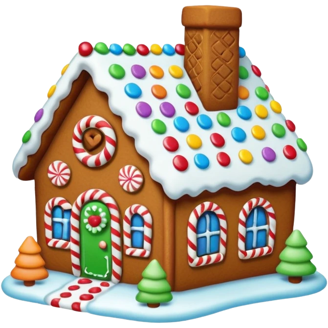 Gingerbread house emoji