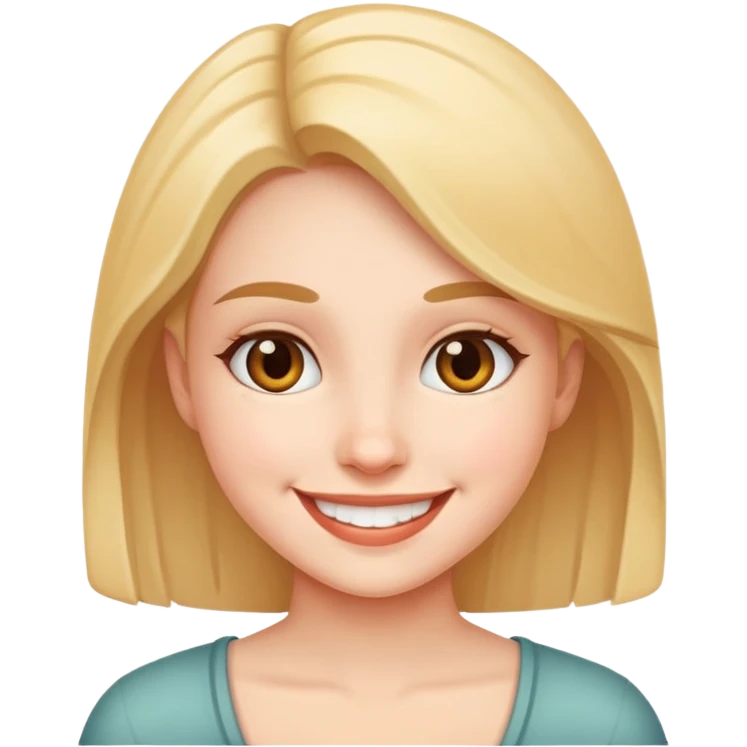 girl with smile emoji