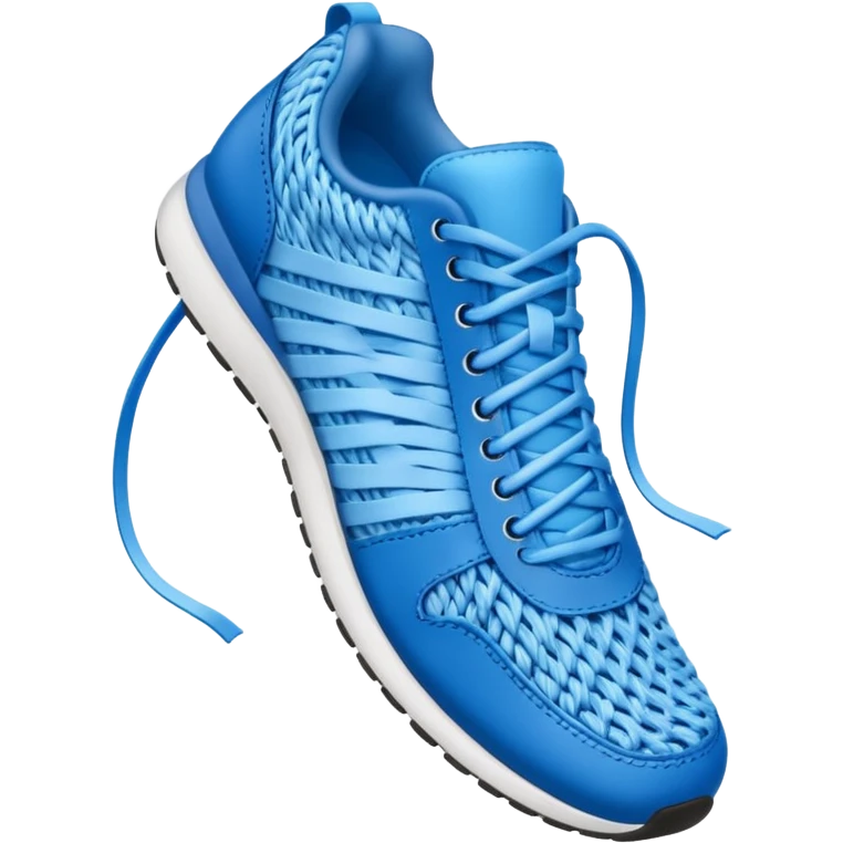 make an emoji of blue shoe laces only- they should be long and stringy emoji