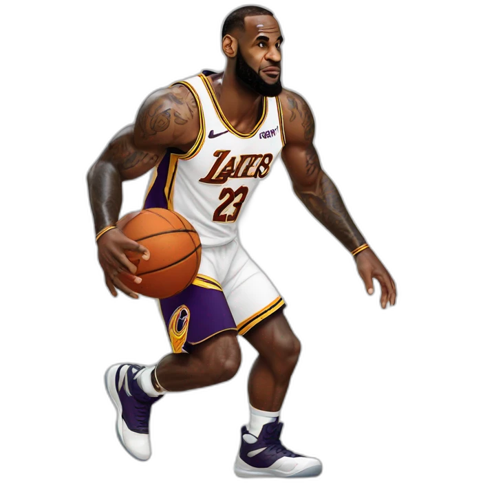 Lebron james playing basketball emoji