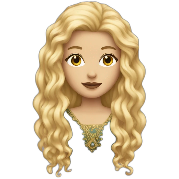 venician blonde long hair queen emoji