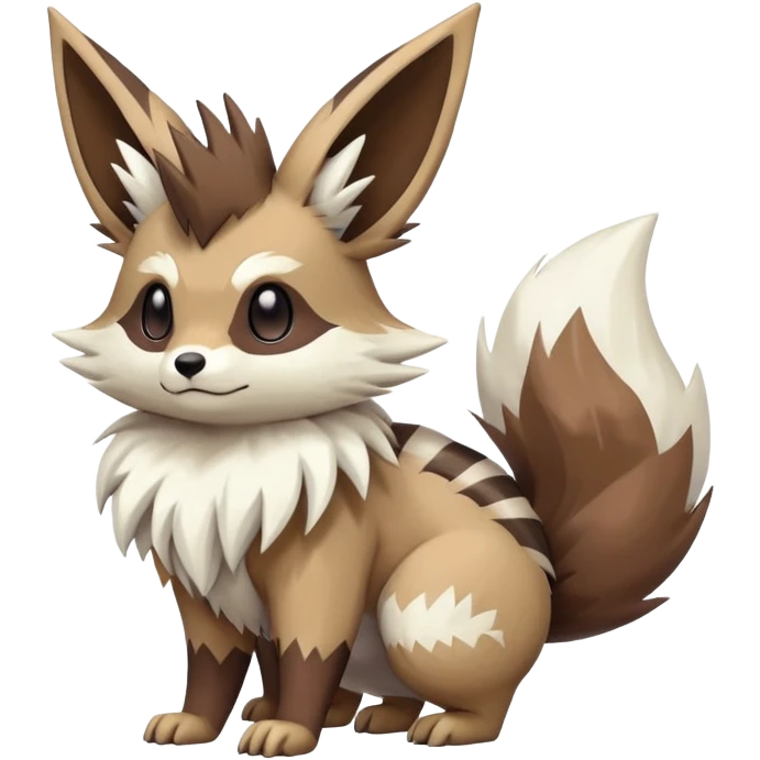 zigzagoon-Eevee-linoone-furret-Fakémon-hybrid-creature (full body)  emoji