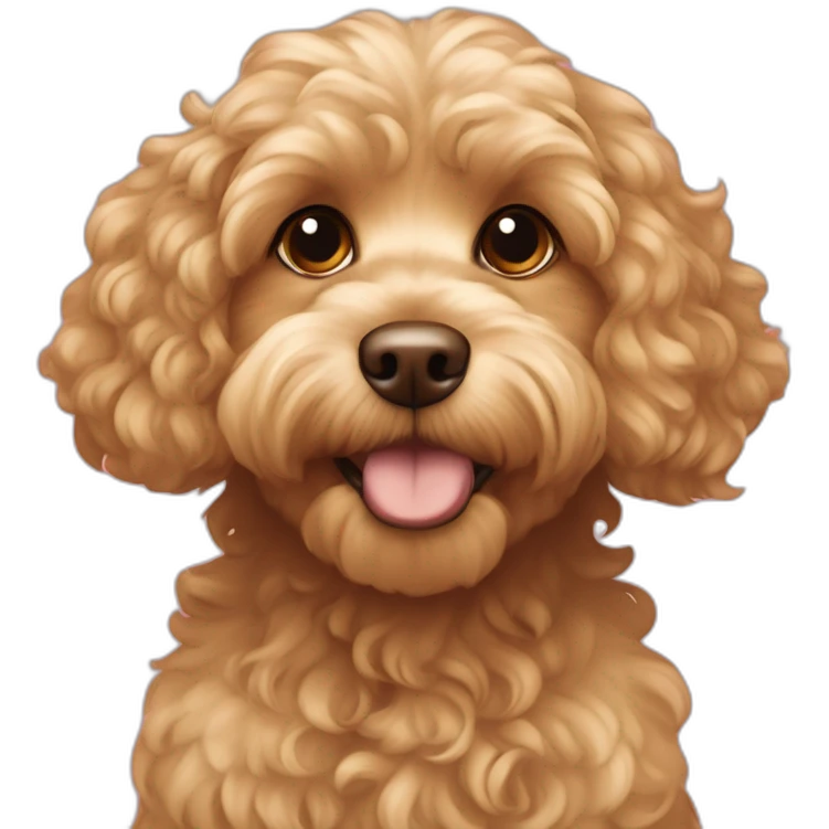 curly-fur,-light-blonde,-light-brown-ears,-cavapoo-adult emoji