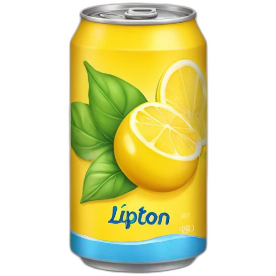 Lipton drink in a can, iced tea emoji
