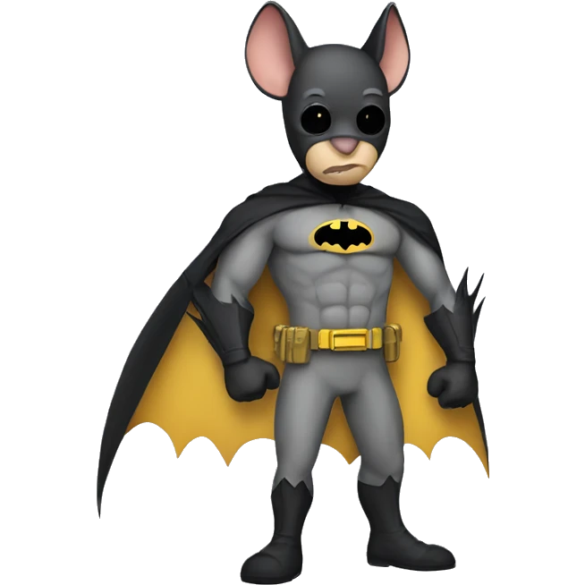 Batman if he was a rat emoji