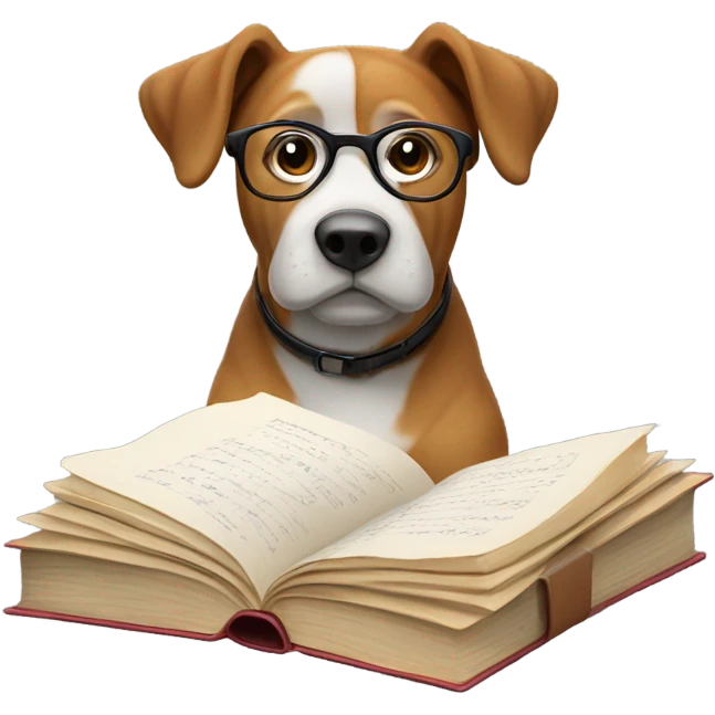 Dog studying  emoji