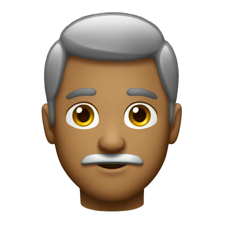 moreno con pelo negro piel clara sin bigote con ojos verdes emoji
