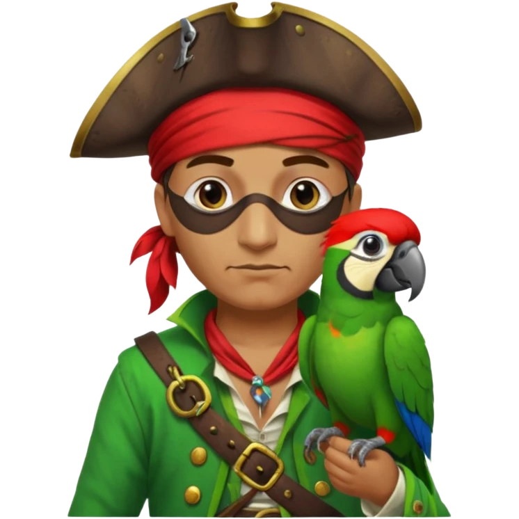 pirate and parrot emoji