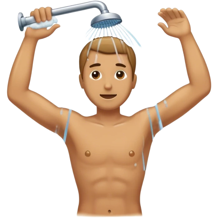 man washing in shower emoji