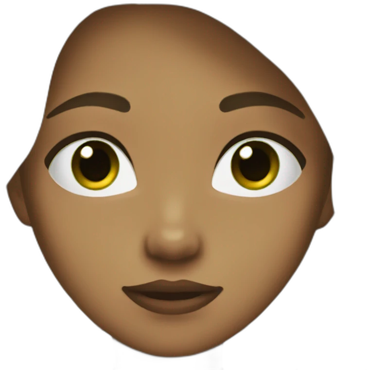 girl with dirty blonde hair dark eyebrows and dark green eyes emoji