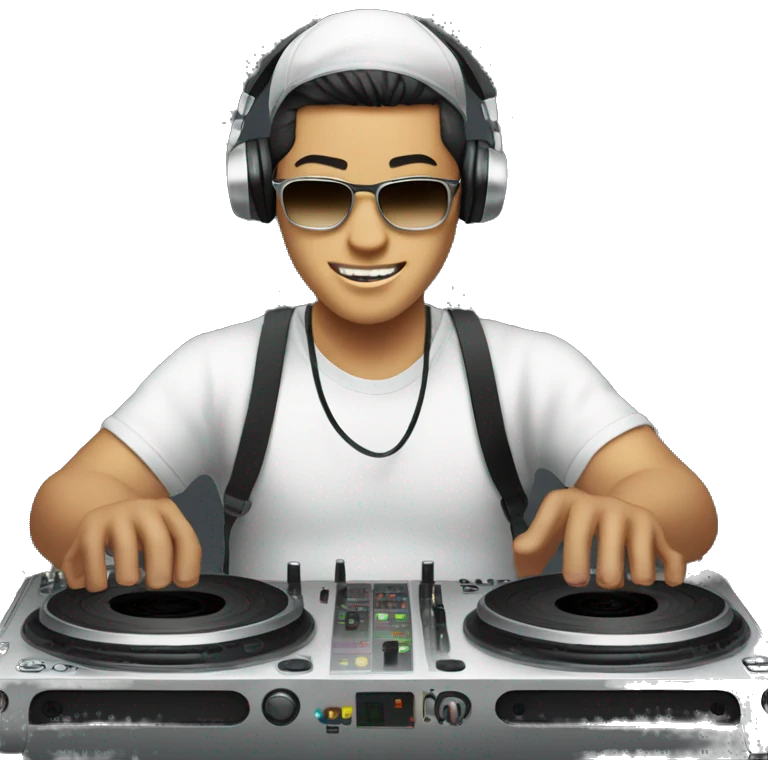 asain guy djing with soju emoji