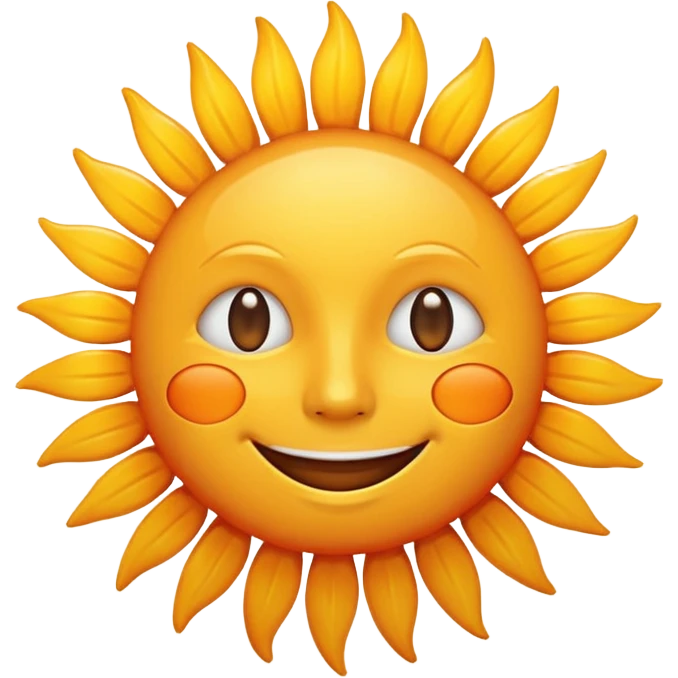 Retro Sun face no background emoji