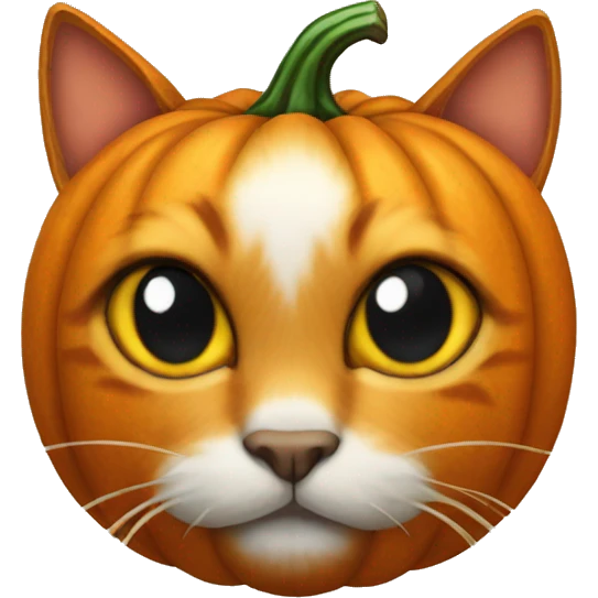 Kitty cat pumpkin  emoji