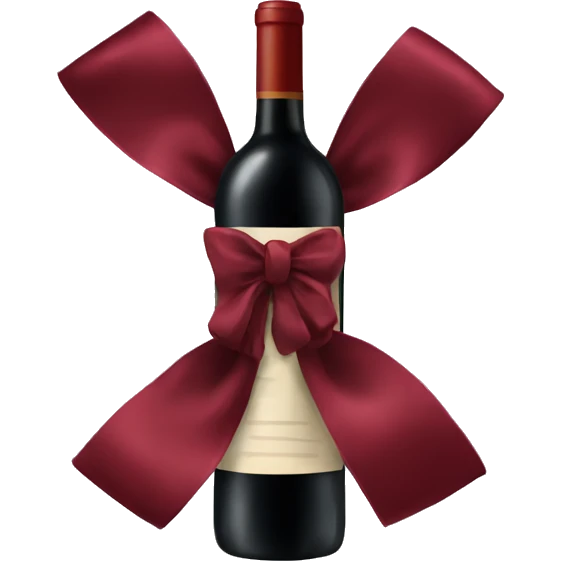 red wine bow emoji