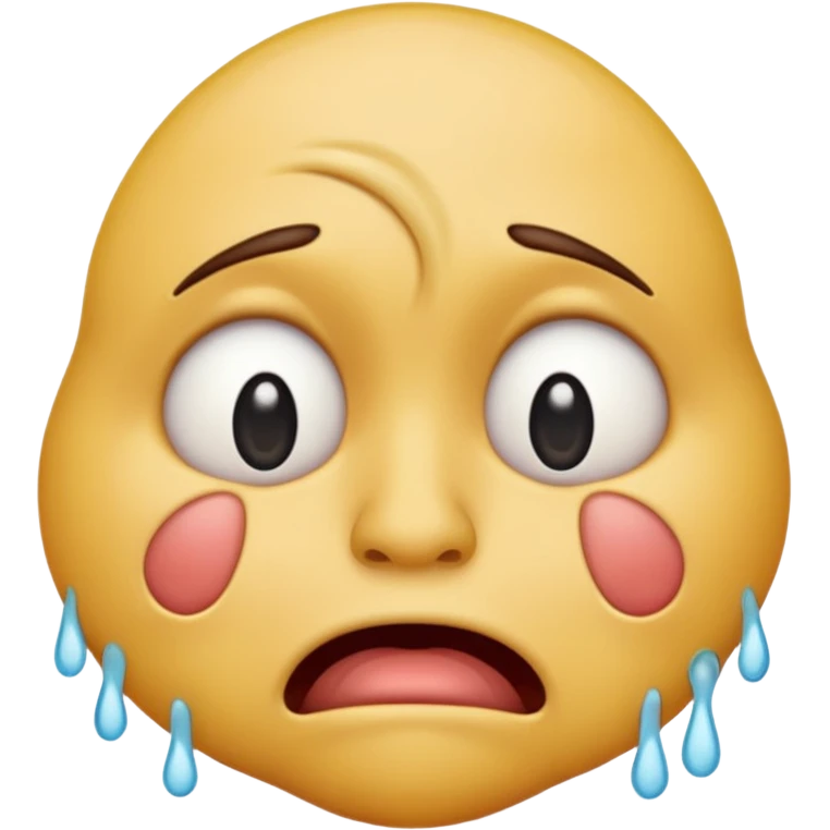 Ugly sob emoji with snot emoji
